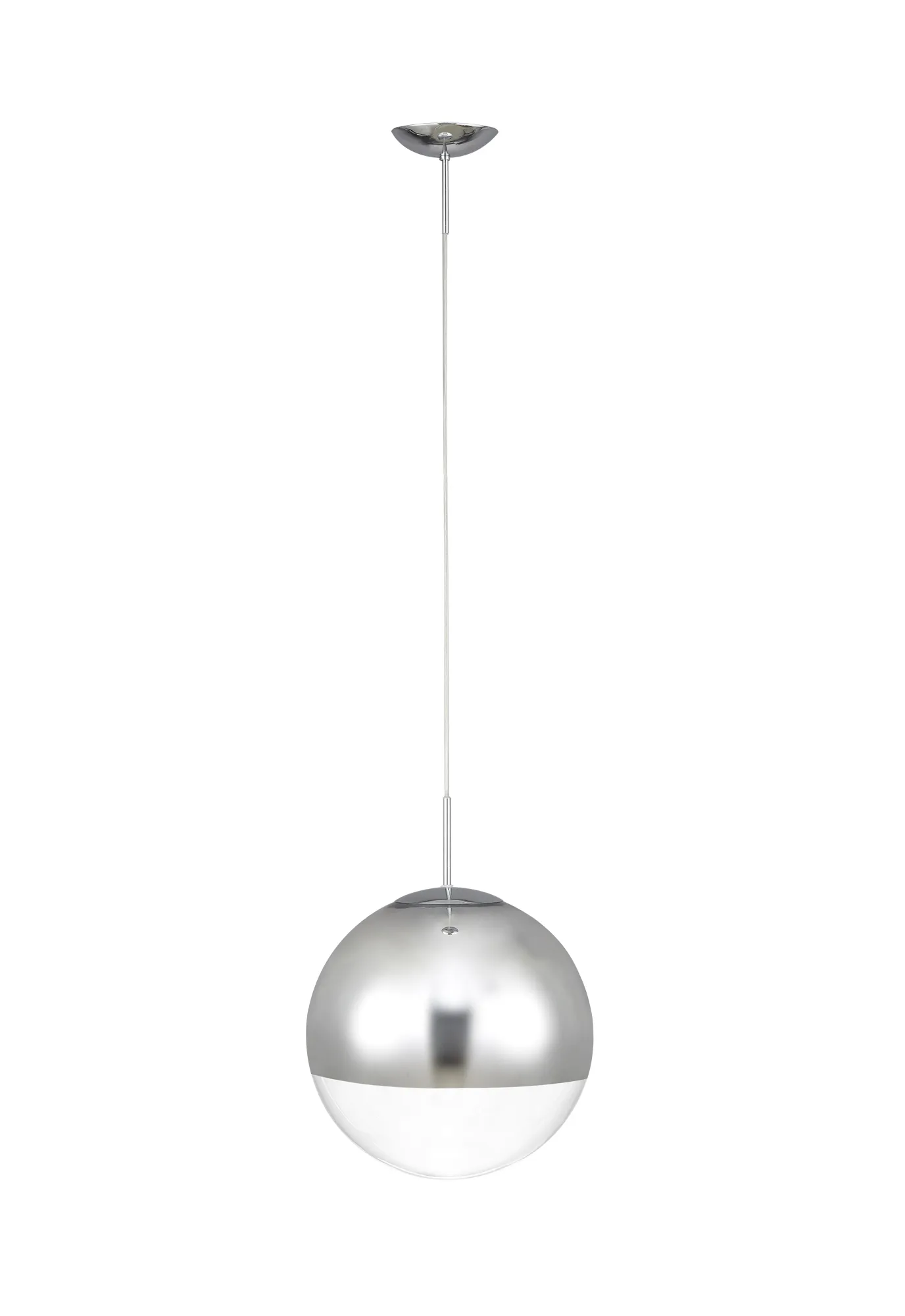 Miranda 25cm Glass Pendant 1 Light Polished Chrome D0124  Deco Miranda
